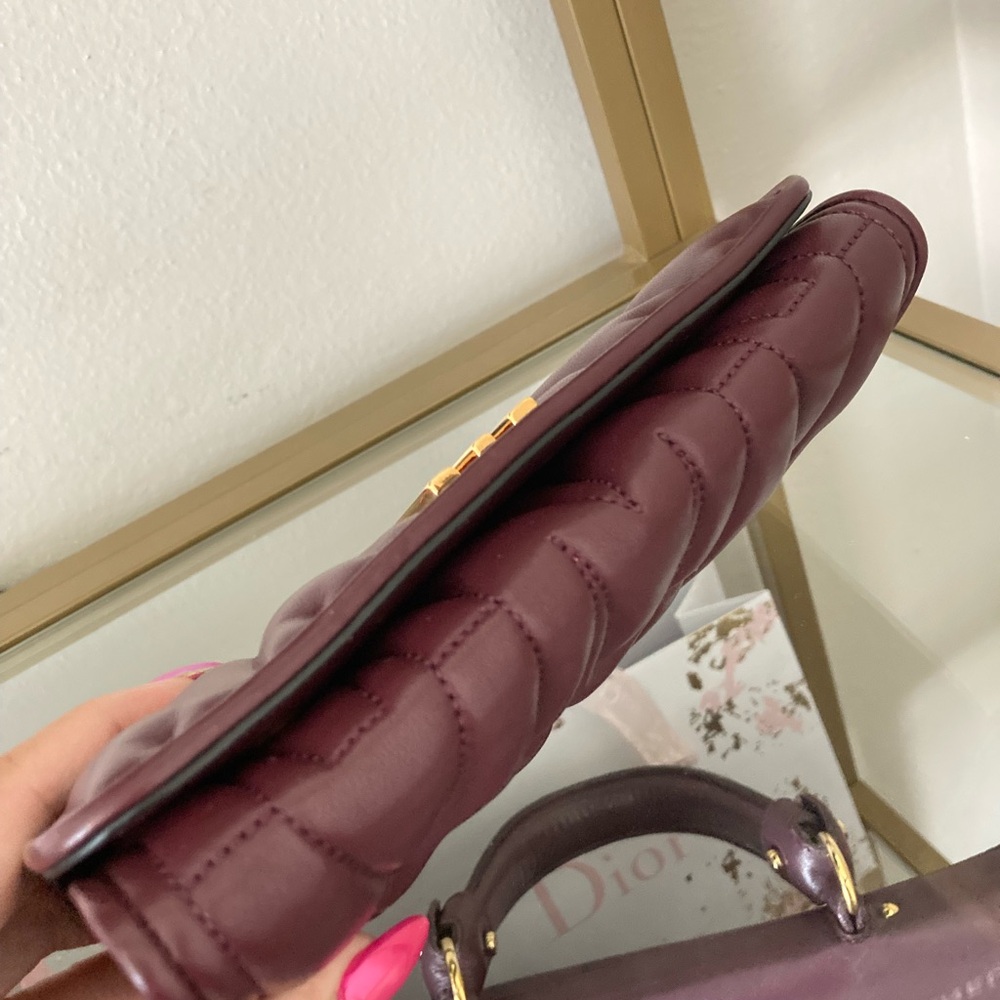 SOLD Moschino Burgundy Crossbody Bag with Gold Chain - Picture 9 of 12